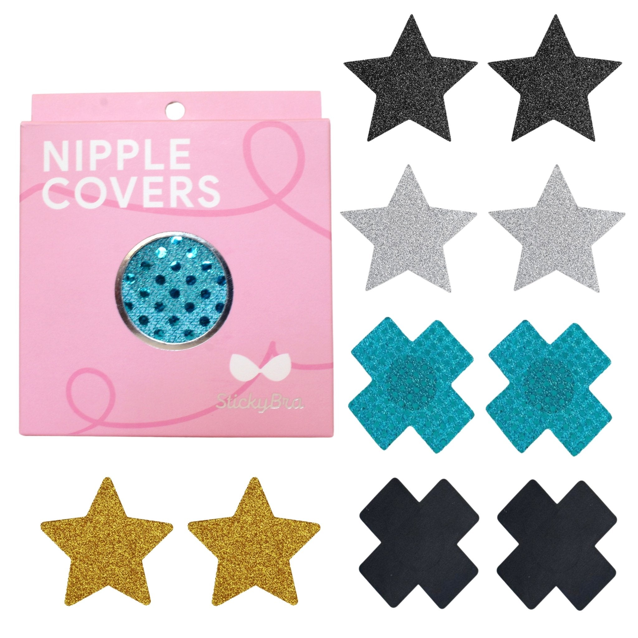 Glitter Nipple Cover 5 KIT ✨ - Sticky Bra #brasier_sin_espalda# #brasier_para_escotes# #brasier_para_vestido# #brasier_strapless# #brasier_adhesivo# #brasier_adherente# #brasier_de_silicon# #brasier_escot