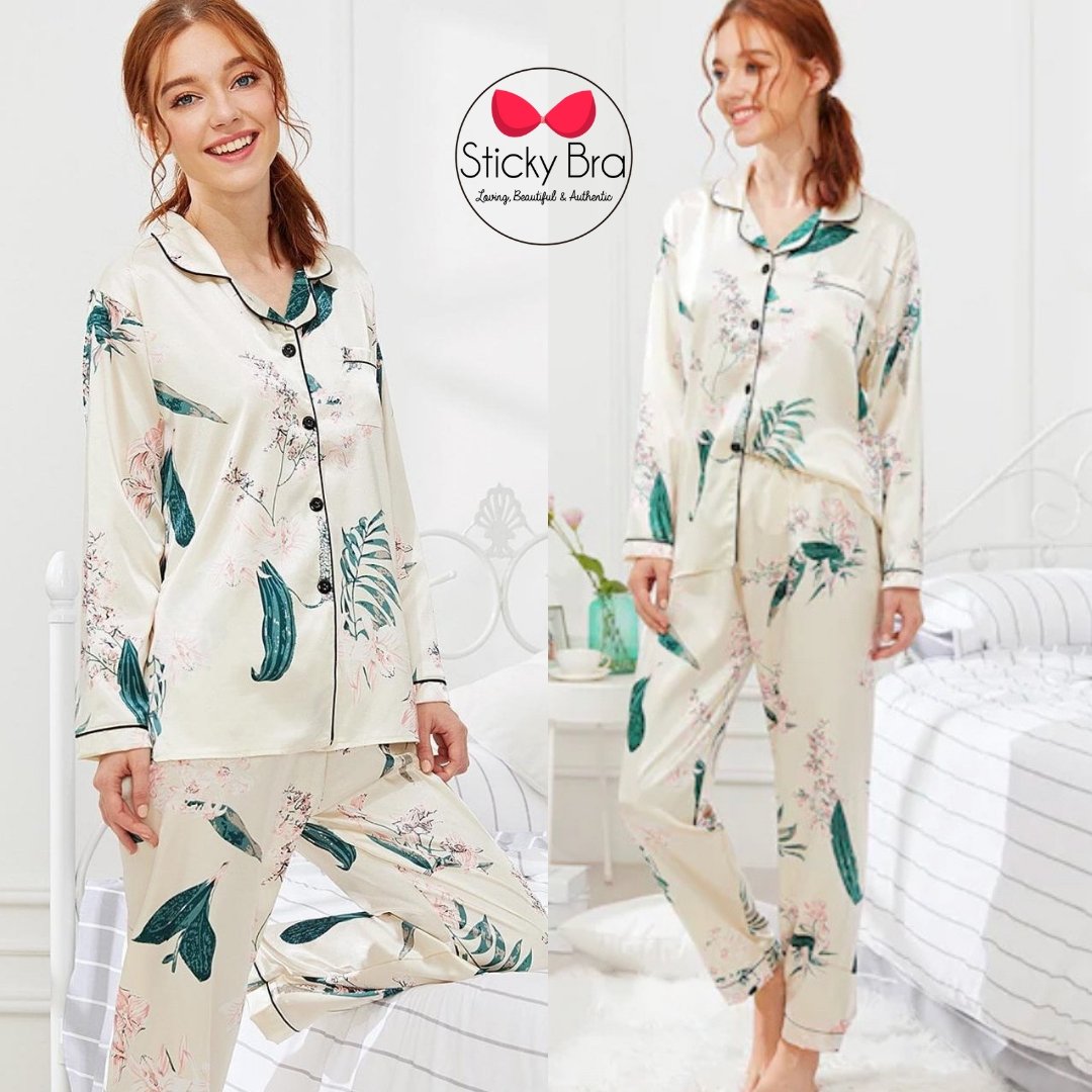 Pijama Bloom 7 piezas - Sticky Bra #brasier_sin_espalda# #brasier_para_escotes# #brasier_para_vestido# #brasier_strapless# #brasier_adhesivo# #brasier_adherente# #brasier_de_silicon# #brasier_escot