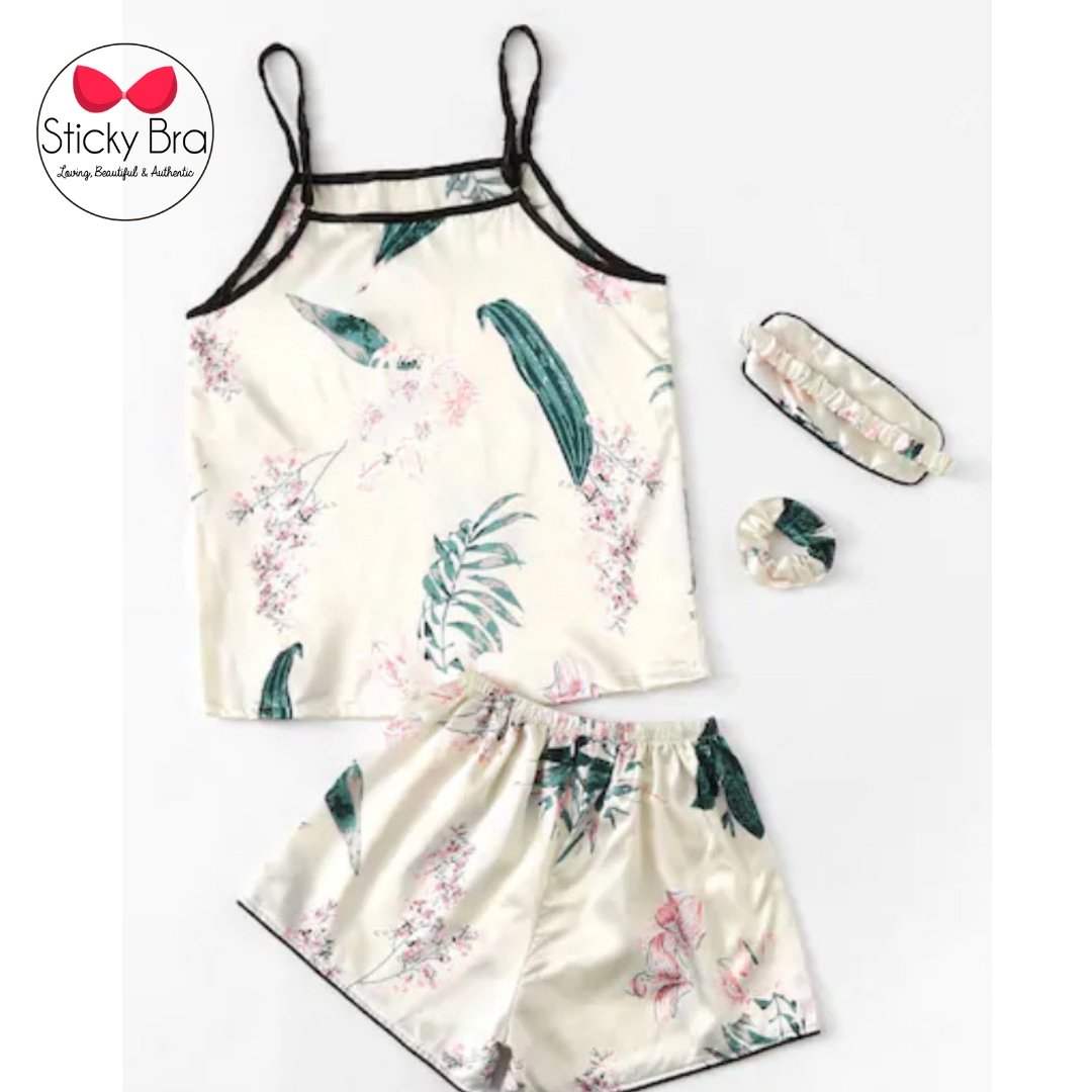 Pijama Bloom 7 piezas - Sticky Bra #brasier_sin_espalda# #brasier_para_escotes# #brasier_para_vestido# #brasier_strapless# #brasier_adhesivo# #brasier_adherente# #brasier_de_silicon# #brasier_escot