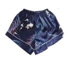 Pijama Satinada 2 Piezas Palmas Azul Short - Sticky Bra #brasier_sin_espalda# #brasier_para_escotes# #brasier_para_vestido# #brasier_strapless# #brasier_adhesivo# #brasier_adherente# #brasier_de_silicon# #brasier_escot