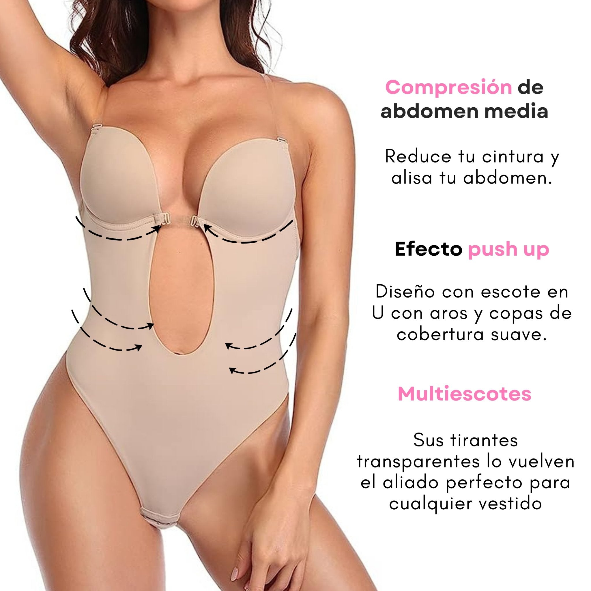 Shappie - Body Bra Multiescotes - Sticky Bra #brasier_sin_espalda# #brasier_para_escotes# #brasier_para_vestido# #brasier_strapless# #brasier_adhesivo# #brasier_adherente# #brasier_de_silicon# #brasier_escot