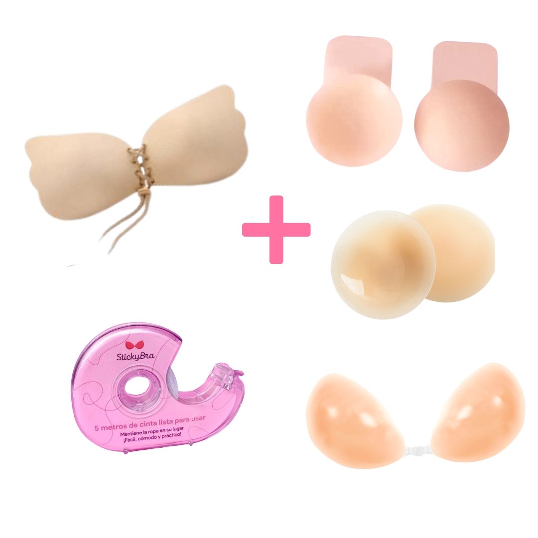 Nippis Push Up + Magic Bra + Nippis Invisibles + Silicone Bra + Cinta ...