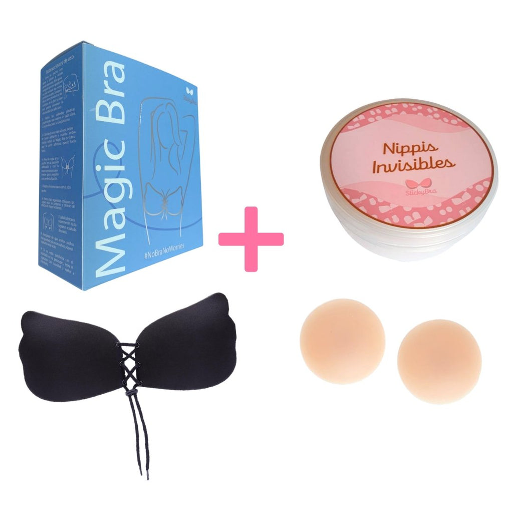 Nippis + MagicBra - Sticky Bra #brasier_sin_espalda# #brasier_para_escotes# #brasier_para_vestido# #brasier_strapless# #brasier_adhesivo# #brasier_adherente# #brasier_de_silicon# #brasier_escot