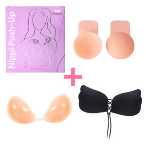 Nippis Push Up + Silicone Bra + Magic Bra - Sticky Bra #brasier_sin_espalda# #brasier_para_escotes# #brasier_para_vestido# #brasier_strapless# #brasier_adhesivo# #brasier_adherente# #brasier_de_silicon# #brasier_escot