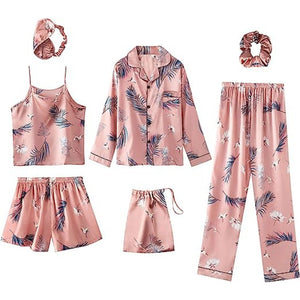 Pijama Tropical Pink 7 piezas - Sticky Bra #brasier_sin_espalda# #brasier_para_escotes# #brasier_para_vestido# #brasier_strapless# #brasier_adhesivo# #brasier_adherente# #brasier_de_silicon# #brasier_escot