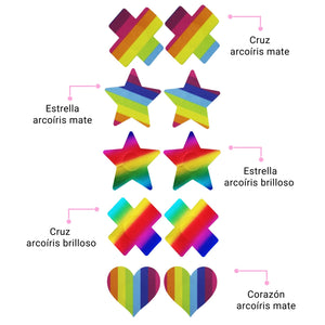 Pride Nipple Cover 5 KIT 🌈 - Sticky Bra #brasier_sin_espalda# #brasier_para_escotes# #brasier_para_vestido# #brasier_strapless# #brasier_adhesivo# #brasier_adherente# #brasier_de_silicon# #brasier_escot