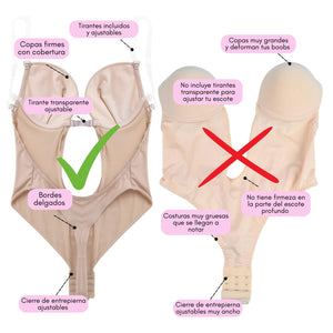 Shappie - Body Bra Multiescotes - Sticky Bra #brasier_sin_espalda# #brasier_para_escotes# #brasier_para_vestido# #brasier_strapless# #brasier_adhesivo# #brasier_adherente# #brasier_de_silicon# #brasier_escot