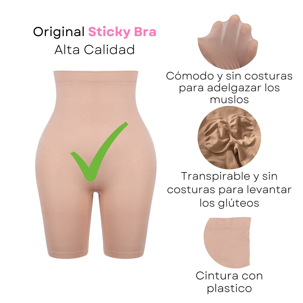 Short Licra - Sticky Bra #brasier_sin_espalda# #brasier_para_escotes# #brasier_para_vestido# #brasier_strapless# #brasier_adhesivo# #brasier_adherente# #brasier_de_silicon# #brasier_escot